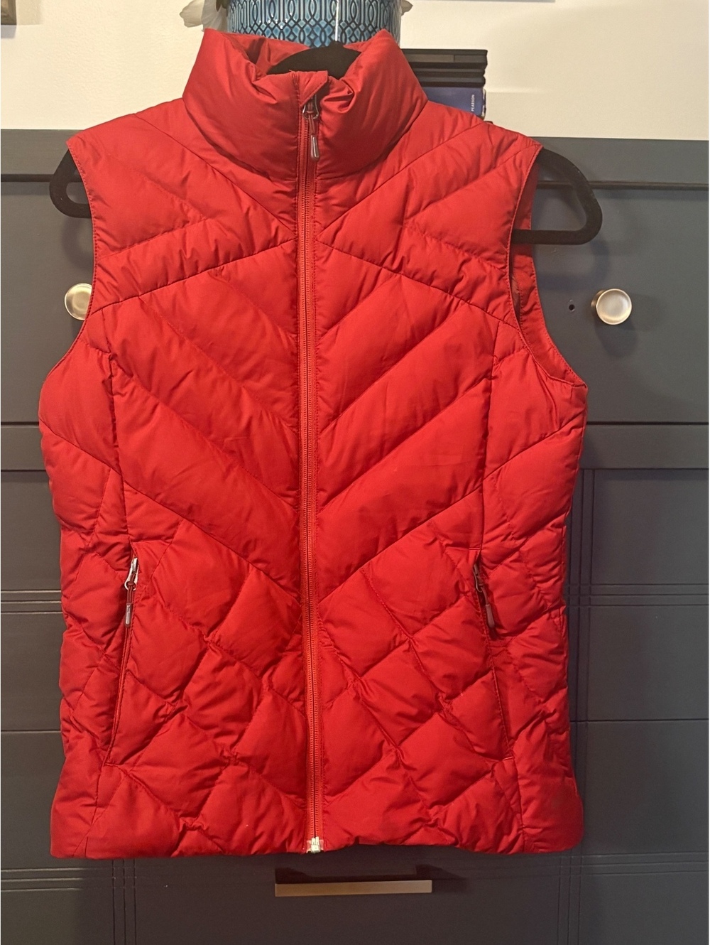 Vintage REI Women Quilted Puffer Vest Sleeveless Red Regular S